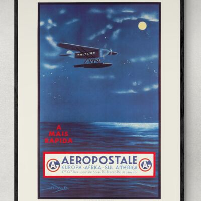 Affiche Air France - A Mais rapida - 50x70 en tube