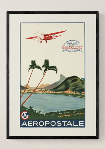 Affiche Air France - A linha rapida e segura - 60x80 en tube 1