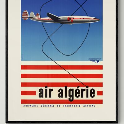 Affiche Air France - Air Algérie - 60x80 en tube