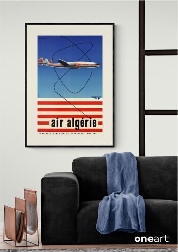 Affiche Air France - Air Algérie - 60x80 en tube 2