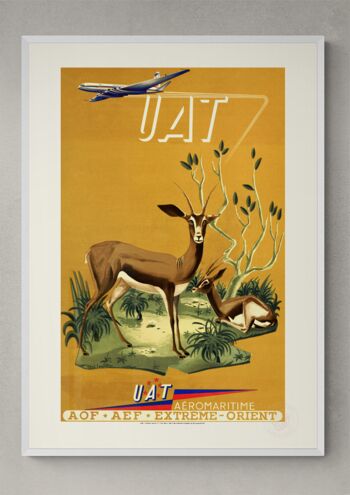 Affiche Air France - Savane & Antilope - 40x50 1