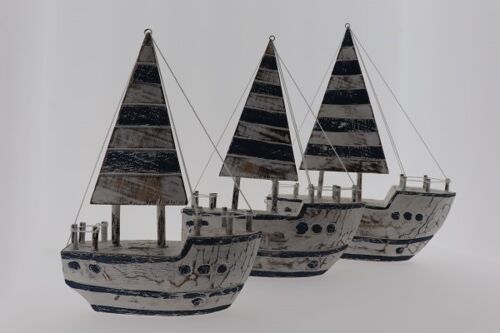 Set van drie boten in verschillende maten handgemaakt en in Ibiza-style