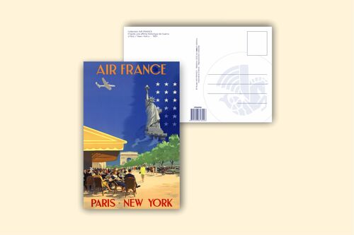 Carte postale Paris New - York - 10x15
