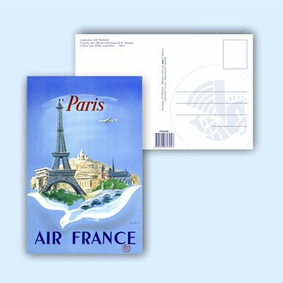 Carte postale Paris Tour Eiffel, colombe - 10x15