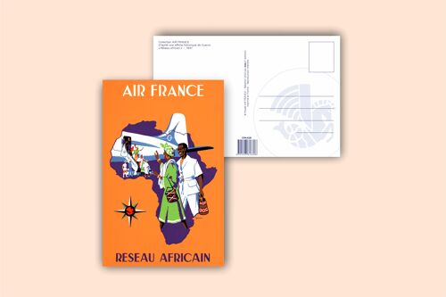 Carte postale Réseau Africain - 10x15