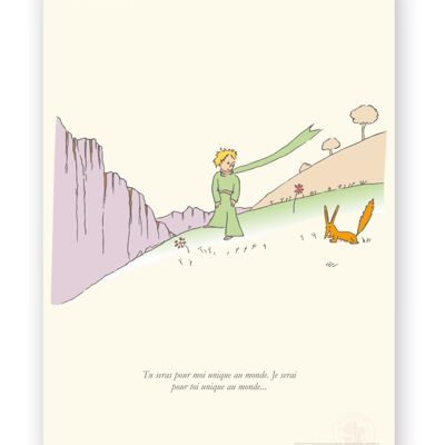 Affiche Petit Prince - Unique au monde - 30x40
