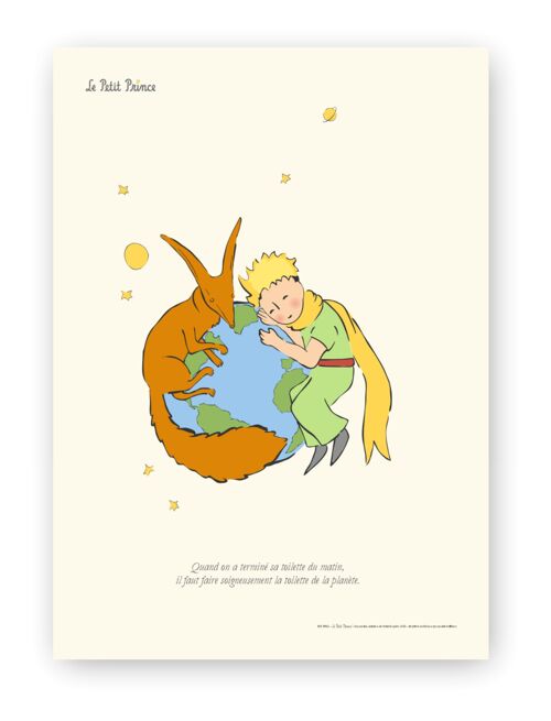 Affiche Petit Prince - Petit Prince Renard Planète - 30x40