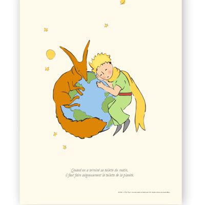Affiche Petit Prince - Petit Prince Renard Planète - 30x40