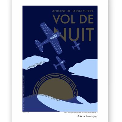 Affiche Vol de nuit Cover 3 - 50x70 en tube