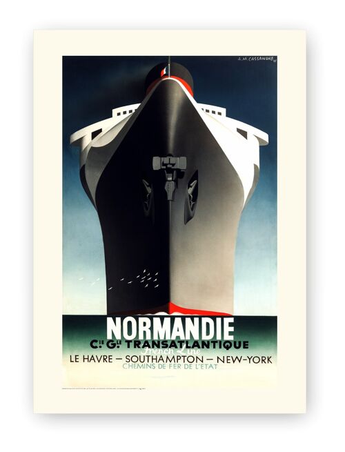 Affiche Cassandre - Normandie - 50X70T