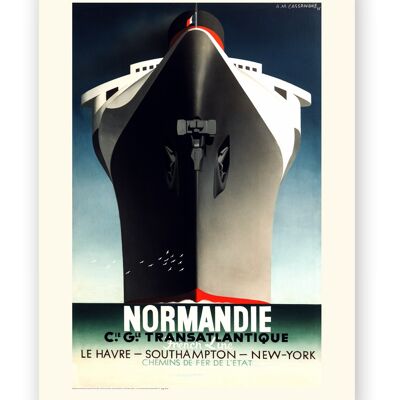 Affiche Cassandre - Normandie - 60X80T