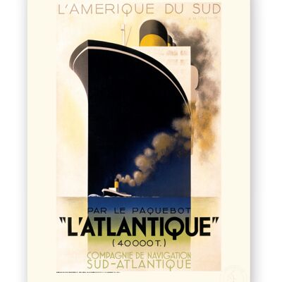 Affiche Cassandre - L'Atlantique - 40X50