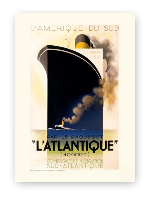 Affiche Cassandre - L'Atlantique - 50X70T