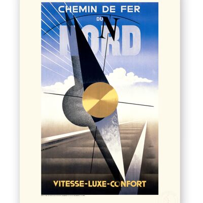 Affiche Cassandre - Chemin de fer du Nord - 40X50