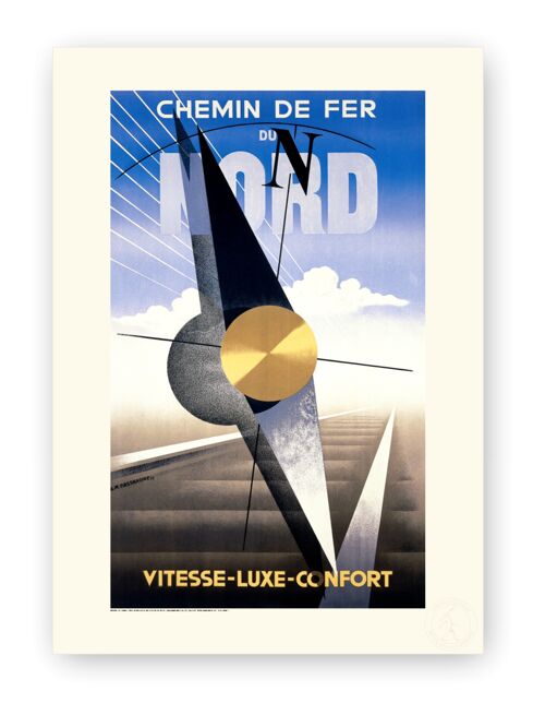 Affiche Cassandre - Chemin de fer du Nord - 50X70T