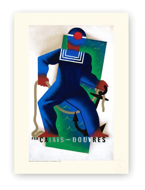 Affiche Cassandre - Calais-Douvre - 40X50