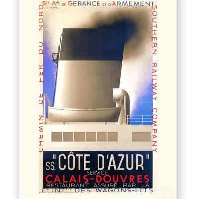 Affiche Cassandre - Côte d'azur - 50X70T