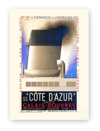 Affiche Cassandre - Côte d'azur - 50X70T 1