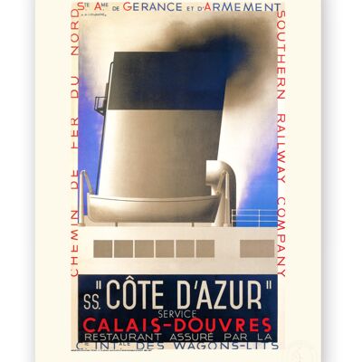 Affiche Cassandre - Côte d'azur - 30X40