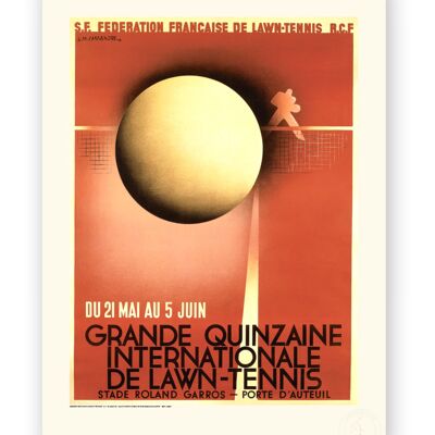 Affiche Cassandre - Lawn tennis - 30X40