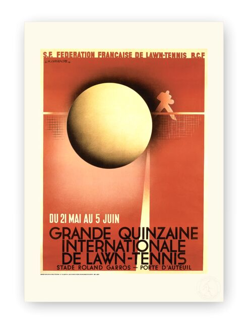 Affiche Cassandre - Lawn tennis - 50X70T