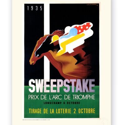 Affiche Cassandre - Sweepstake - 40X50