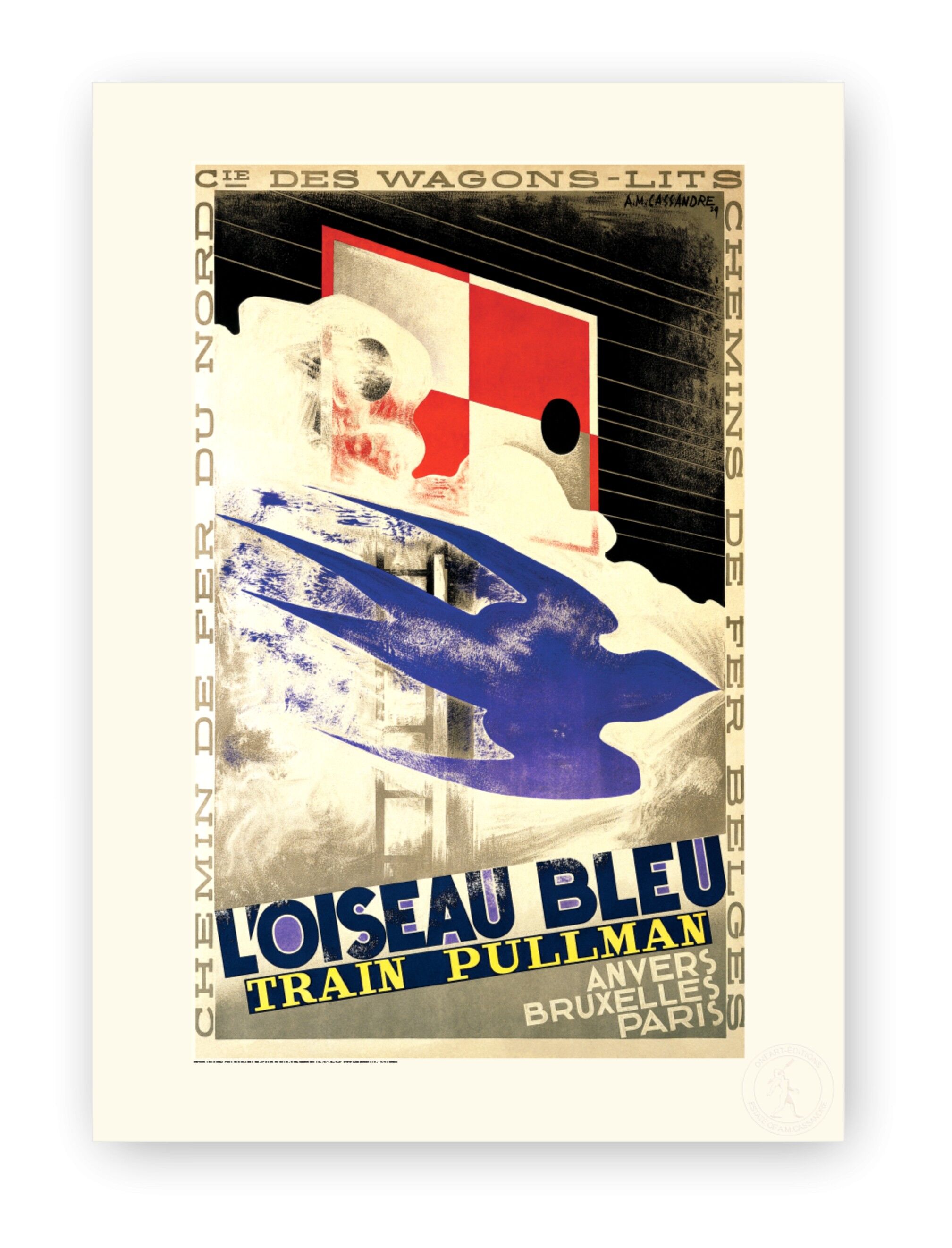 超目玉！ カッサンドル LOISEAU BLEU ロアゾーブルー 絵画