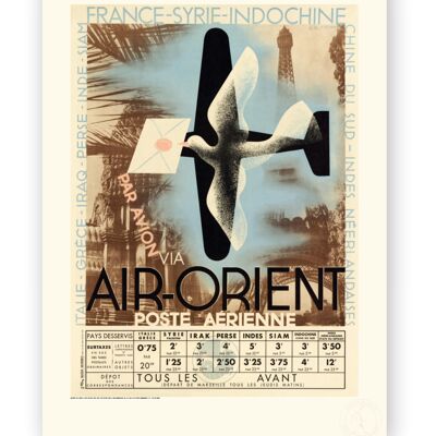 Affiche Cassandre - AIr Orient - 40X50