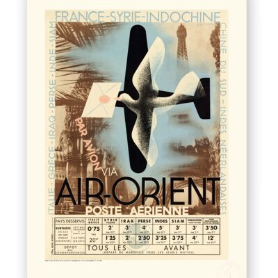 Affiche Cassandre - AIr Orient - 50X70T