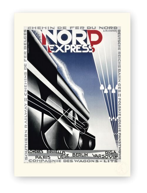 Affiche Cassandre - Nord Express - 30X40