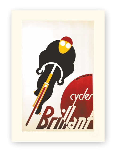 Affiche Cassandre - Cycles Brillant - 40X50