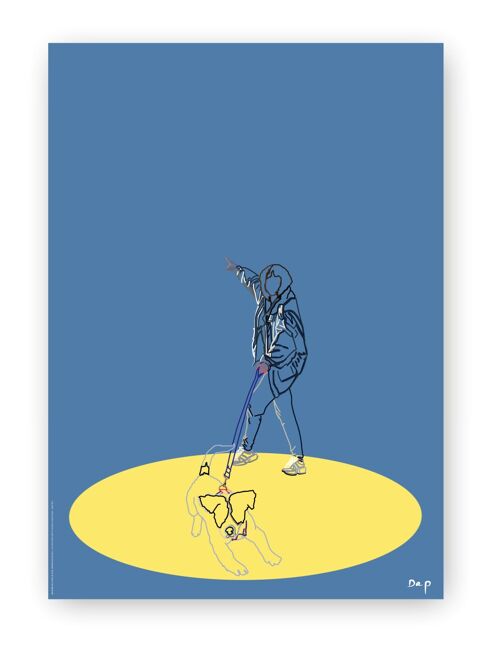 Affiche DAP - Girl and dog - 50x70T