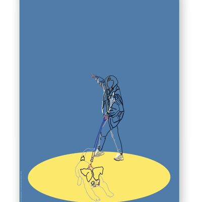 Affiche DAP - Girl and dog - 50x70T