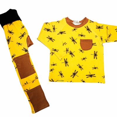 Conjunto grifón camiseta y pantalón libélulas