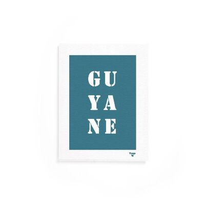 Affiche "Guyane" bleue
