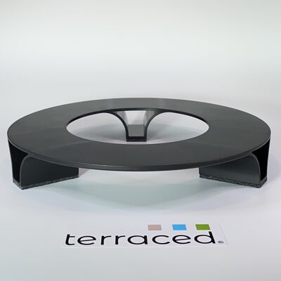 terraced® - platillo para macetas - color: negro