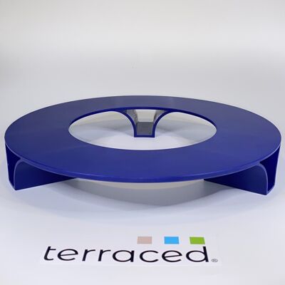 terraced® - plato de maceta - color: azul