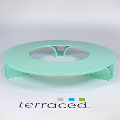 terraced® - plato de maceta - color: turquesa
