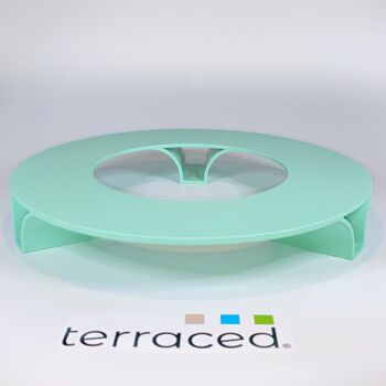 terraced® - soucoupe pour pot de fleurs - couleur : turquoise 1
