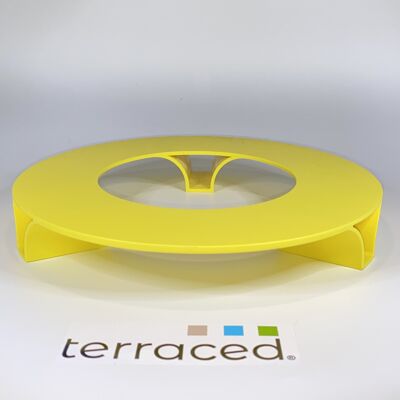 terraced® - plato de maceta - color: amarillo