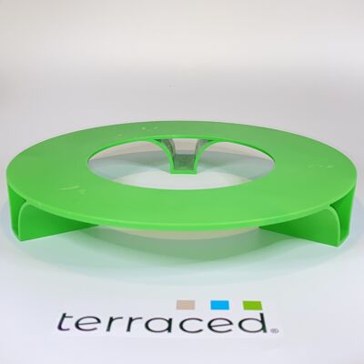 terraced® - plato de maceta - color: verde