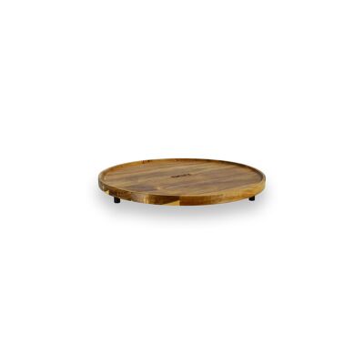 Planche de présentation ronde harold en bois d'acacia ø35cm