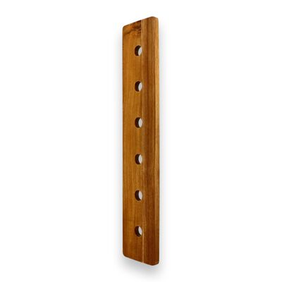 Portabottiglie da parete Harold in legno di acacia 80 cm