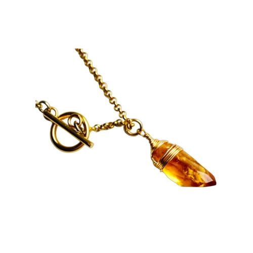 Citrine Necklace - Silver