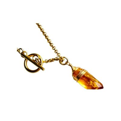 Citrine Necklace - Gold
