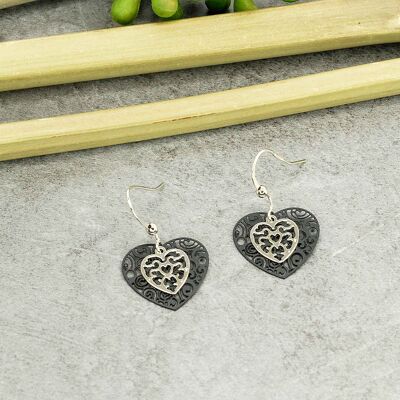valentine heart earrings