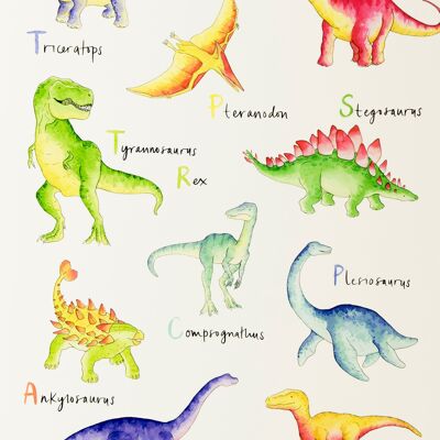 A3 Dinosaur print