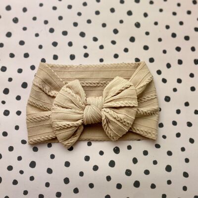 Nude bow headband