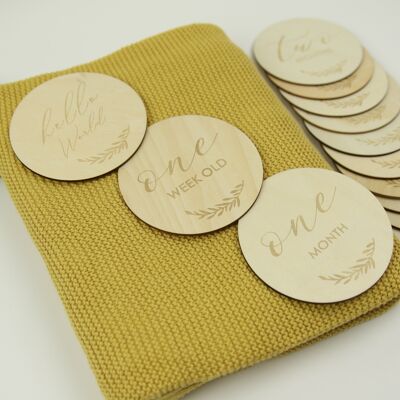 Milestone & Blanket Gift set - English & Mustard