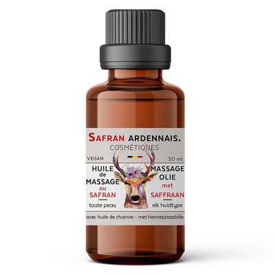 Huile de masaje au SAFRAN - 50 ml - toute peau